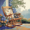 Vintage Rocking Chair with Flowers Diamond Painting