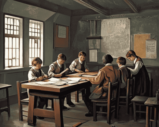 Vintage School Room Diamond Painting