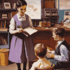 Vintage Teacher Student Diamond Painting