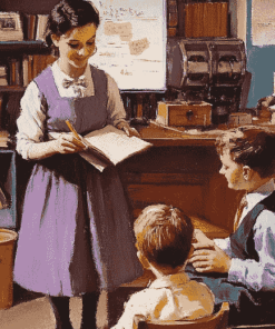 Vintage Teacher Student Diamond Painting