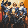 Vintage Three Musketeers Warriors Diamond Painting