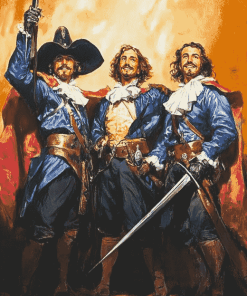 Vintage Three Musketeers Warriors Diamond Painting