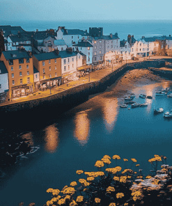 Wales Tenby Harbour Landscape Diamond Painting