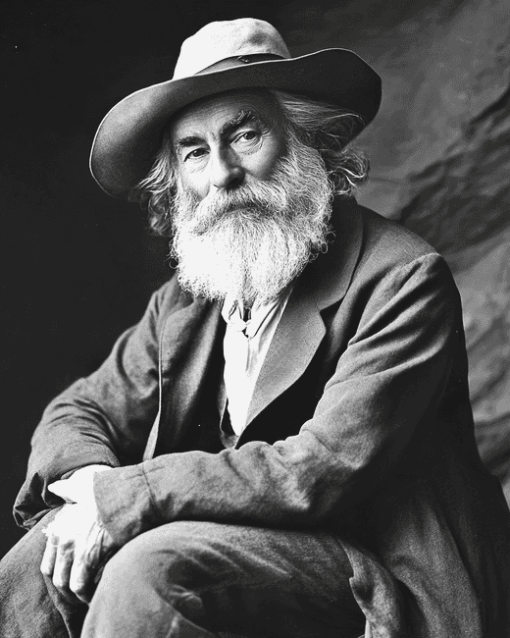 Walt Whitman Black White Diamond Painting