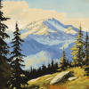 Washington Mountain Scenery Diamond Painting