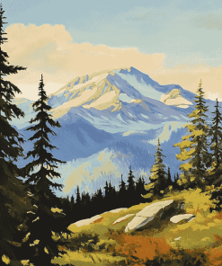 Washington Mountain Scenery Diamond Painting