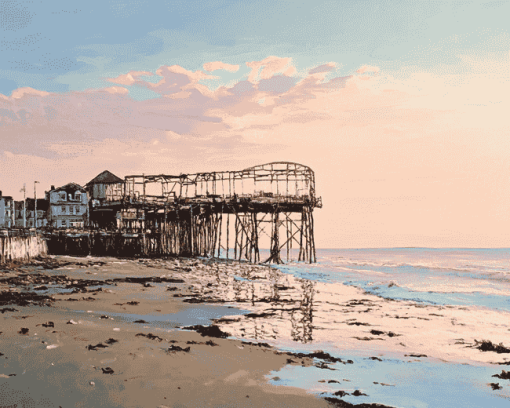 West Pier Brighton Seaside Diamond Painting