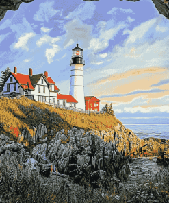 West Quoddy Maine Lighthouse Diamond Painting