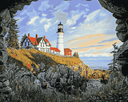 West Quoddy Maine Lighthouse Diamond Painting