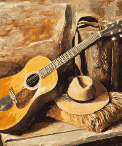 Western Guitar Vintage Diamond Painting