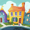 Whimsical Cartoon House Diamond Painting