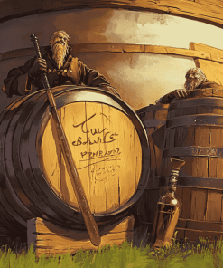 Whiskey Barrel Animation Diamond Painting