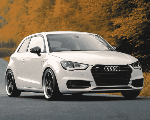 White Audi A1 Car Diamond Painting