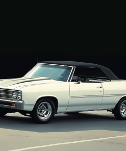 White Chevrolet El Camino Engine Diamond Painting