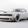 White Dodge Hellcat Muscle Car Diamond Painting