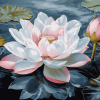 White Lotus Flower Diamond Painting