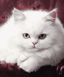 White Persian Kitten Diamond Painting