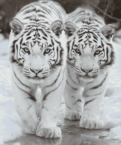 White Siberian Tiger Diamond Painting