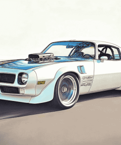 White Trans Am Car Diamond Painting