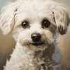 White Yorkiepoo Puppy Diamond Painting