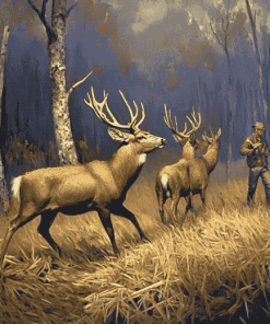 Whitetail Deer Vintage Diamond Painting