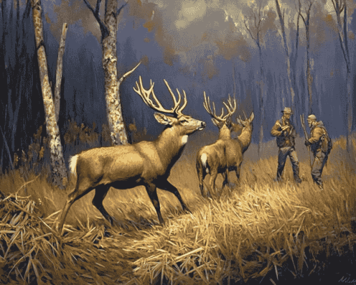 Whitetail Deer Vintage Diamond Painting