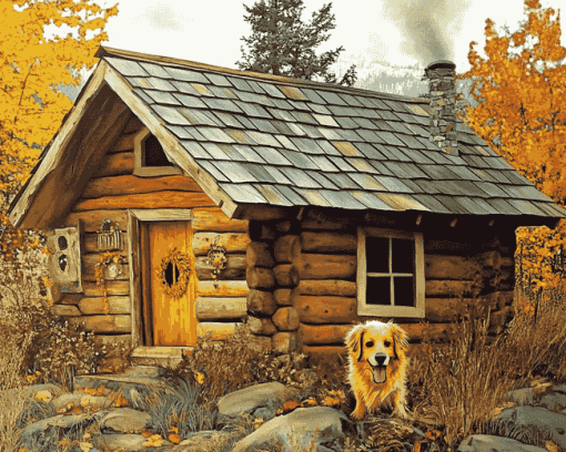 Woods Cabins Diamond Painting