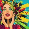 Wow Girl Pop Art Diamond Painting