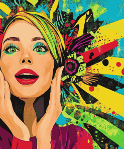 Wow Girl Pop Art Diamond Painting