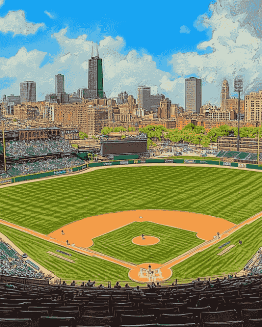 Wrigley Field Landscape Diamond Painting