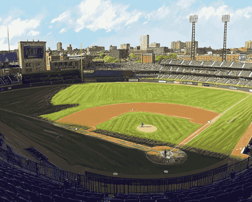 Wrigley Field Stadium Landscape Diamond Painting