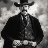 Wyatt Earp Black and White Diamond Painting