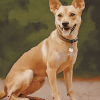 Yellow Carolina Dog Diamond Painting