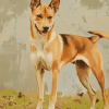 Yellow Carolina Dog Diamond Painting