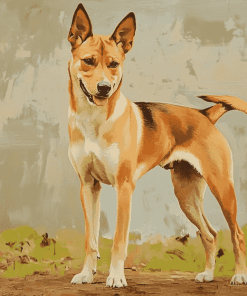 Yellow Carolina Dog Diamond Painting