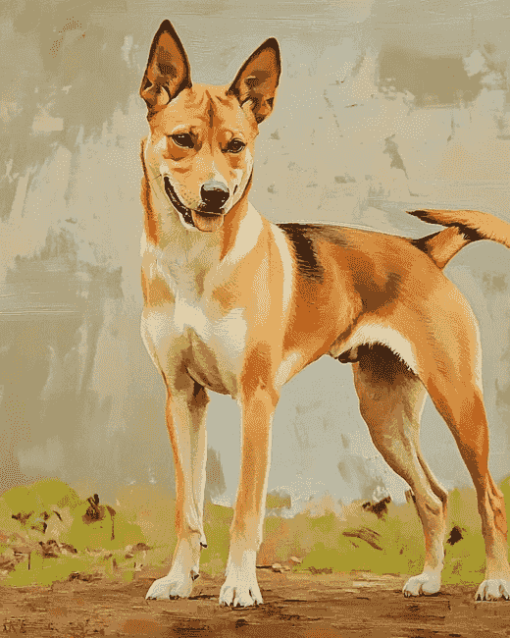 Yellow Carolina Dog Diamond Painting