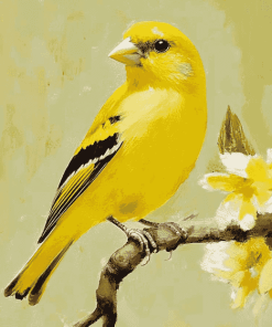 Yellow Finch Bird Diamond Painting