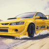 Yellow JDM Car Style Diamond Painting