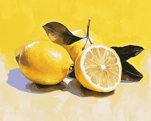 Yellow Lemons Fruit Diamond Painting