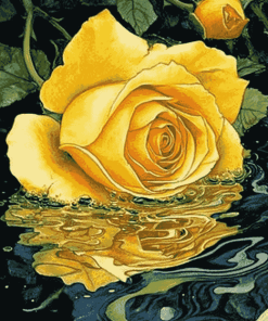 Yellow Rose Blossom Diamond Painting