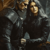 Yennefer and Geralt Magic Themed Diamond Painting