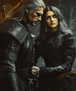 Yennefer and Geralt Magic Themed Diamond Painting