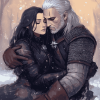 Yennefer and Geralt Romance Diamond Painting