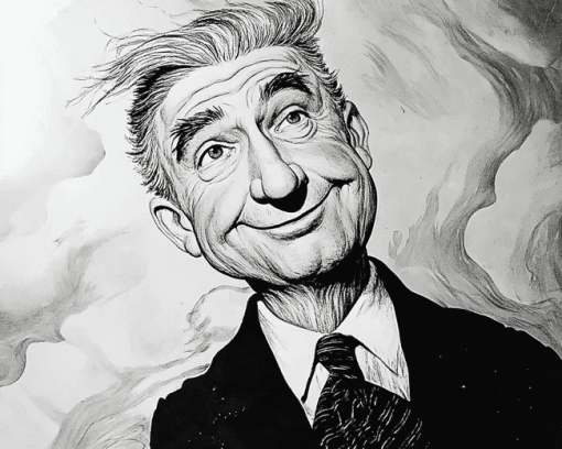 Young Dr Seuss Black and White Diamond Painting