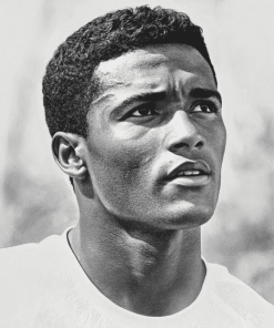 Young Eusebio Black White Diamond Painting