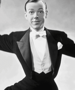 Young Fred Astaire Black and White Diamond Painting