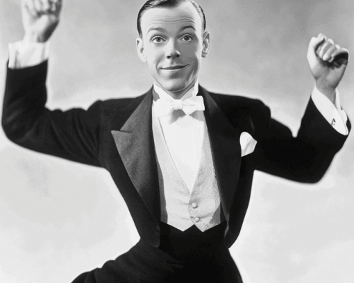 Young Fred Astaire Black and White Diamond Painting